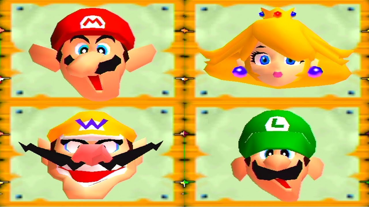 Mario Party 2 - Score MiniGames - Mario vs Luigi vs Peach vs Wario