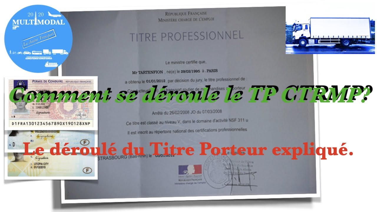 Présentation du Titre professionnel CTRMP .