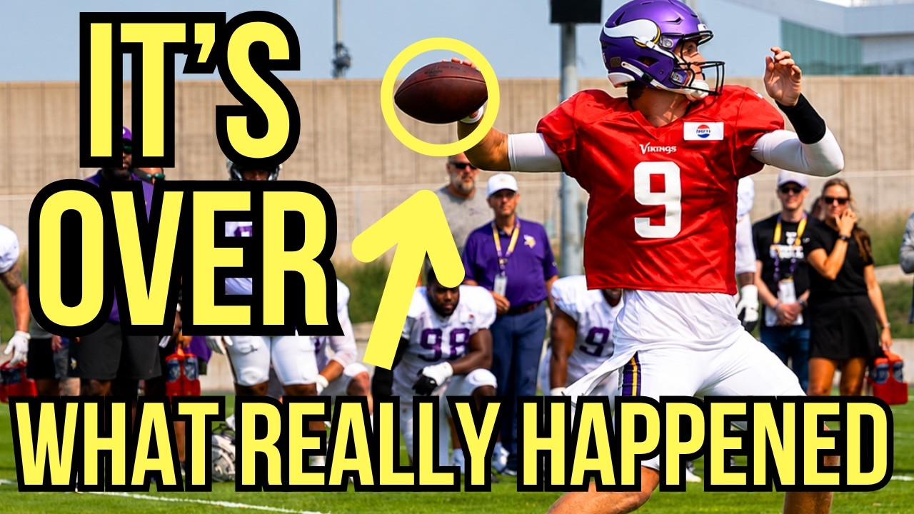 Джей-Джей Маккарти метает снаряды на тренировке Minnesota Vikings во время OTAs