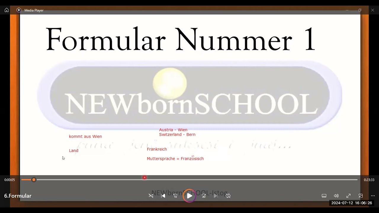 German A1 Filling a form I Schreiben Teil 01 I Formular