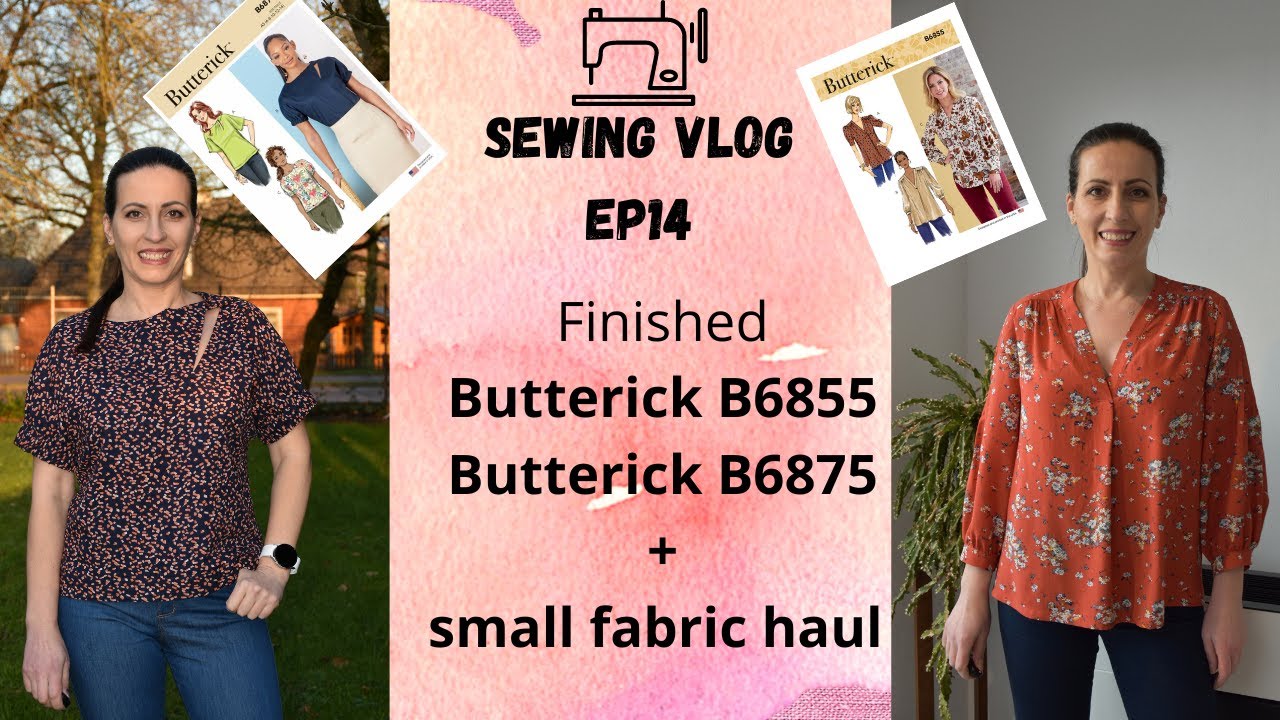 #Butterick6855 #Butterick6875 review + small fabric haul #sewingVlog #b6855 #b6875 #fabrichaul