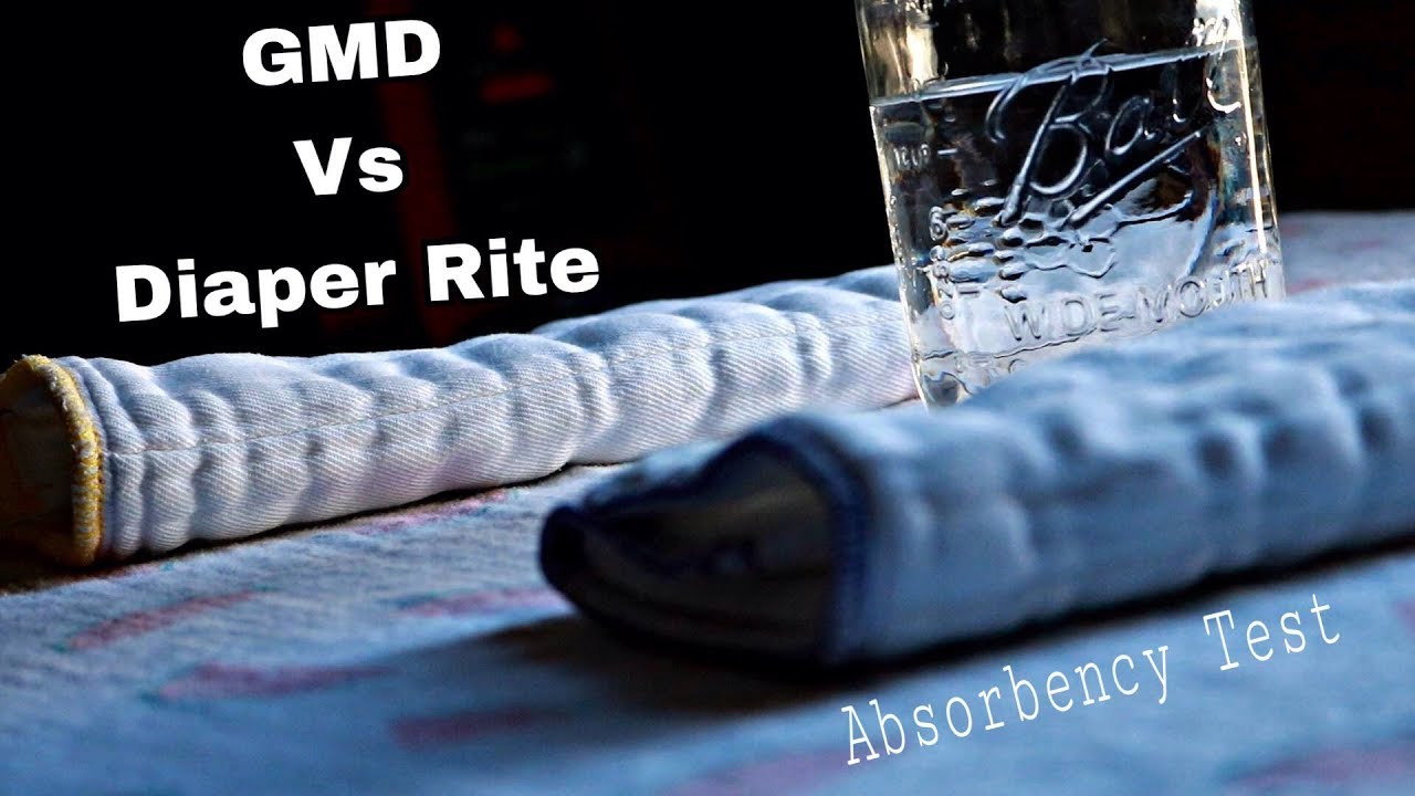 ABSORBENCY TEST: Green Mountain Diaper prefold VS Diaper Rite bamboo prefold
