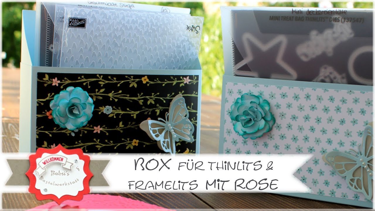 Rose basteln & Box für Thinlits, Framelits & Prägeformen mit Produkten von Stampin´Up! Anleitung