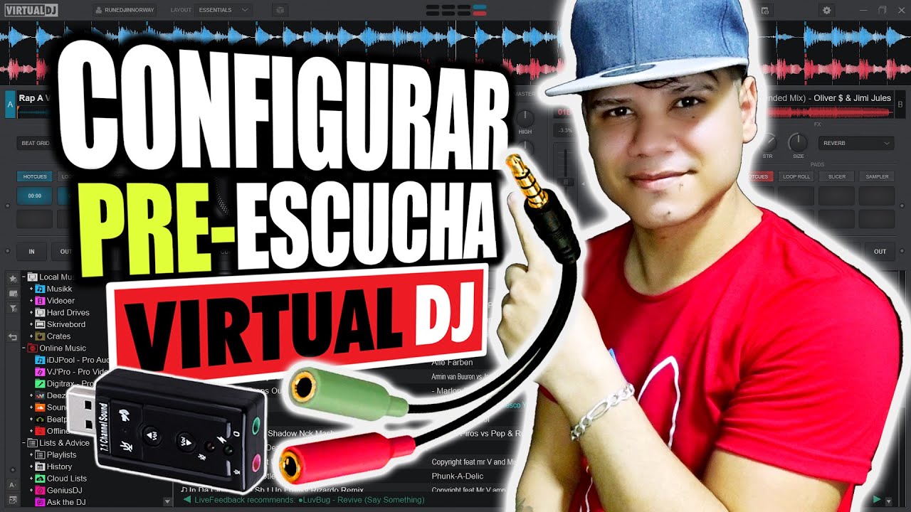 Configuración de audio PRE ESCUCHA virtual dj 2023 🎧 @DjDarrel Elapoderado ✔