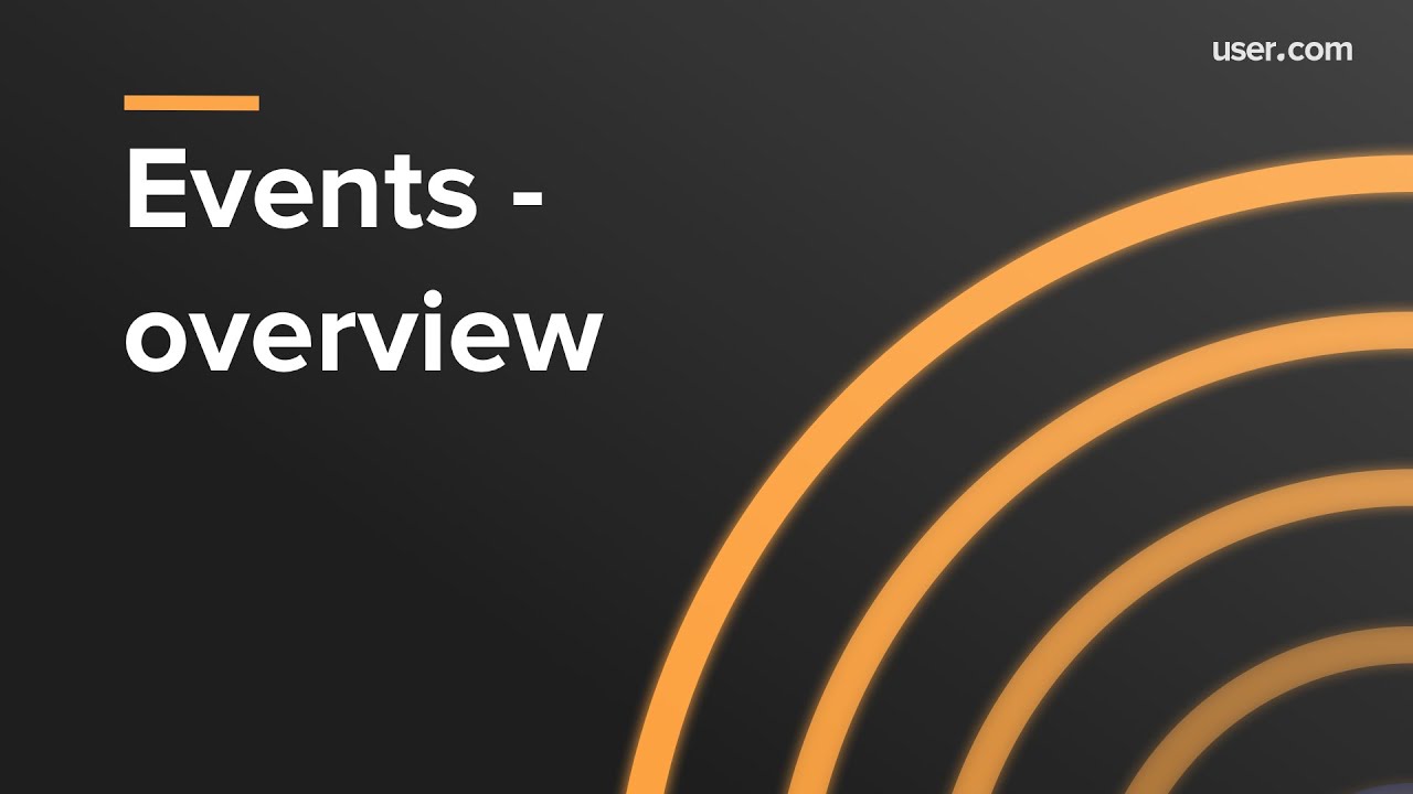 Events - overview by user.com