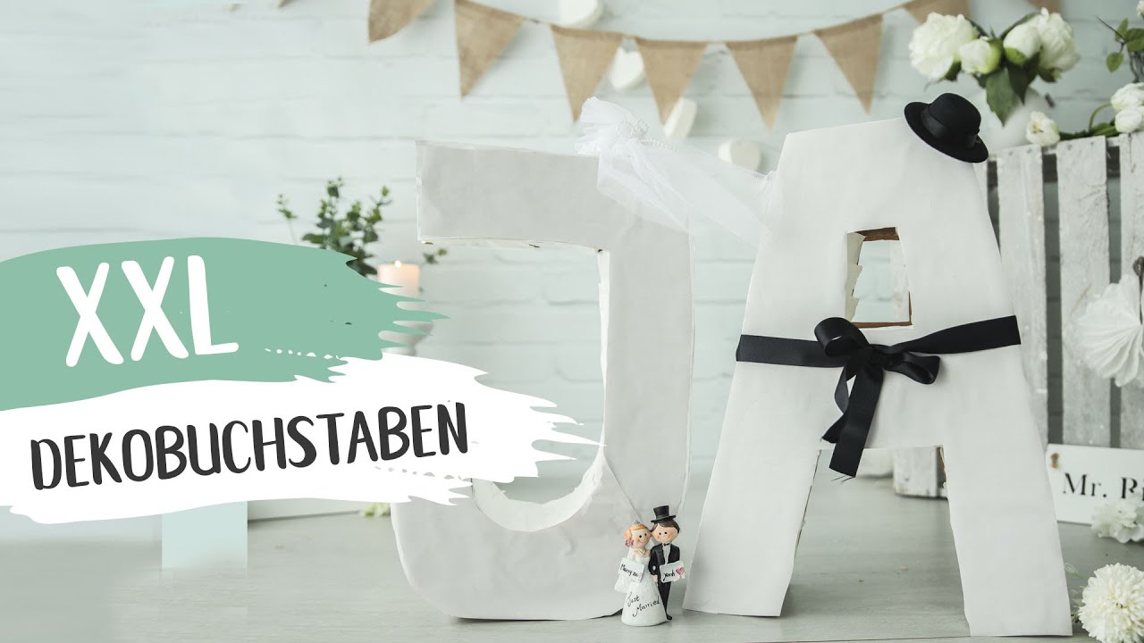 DIY: Riesige Deko-Buchstaben selber machen  (XXL Buchstaben mit 3D Effekt) 👰🤵  Hochzeitsdeko basteln