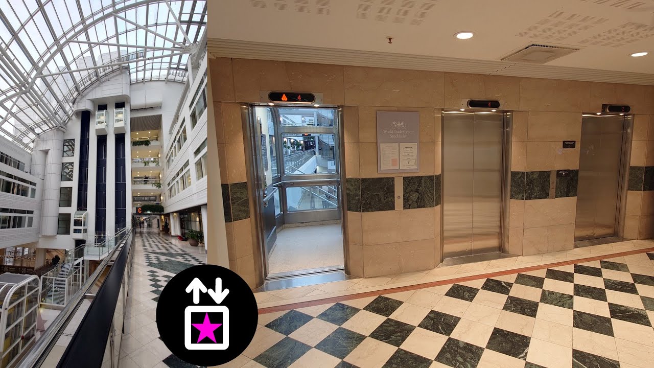 Stockholm, SWE: Modernised by KONE - KONE Senic Traction Elevators at World Trade Center Stockholm
