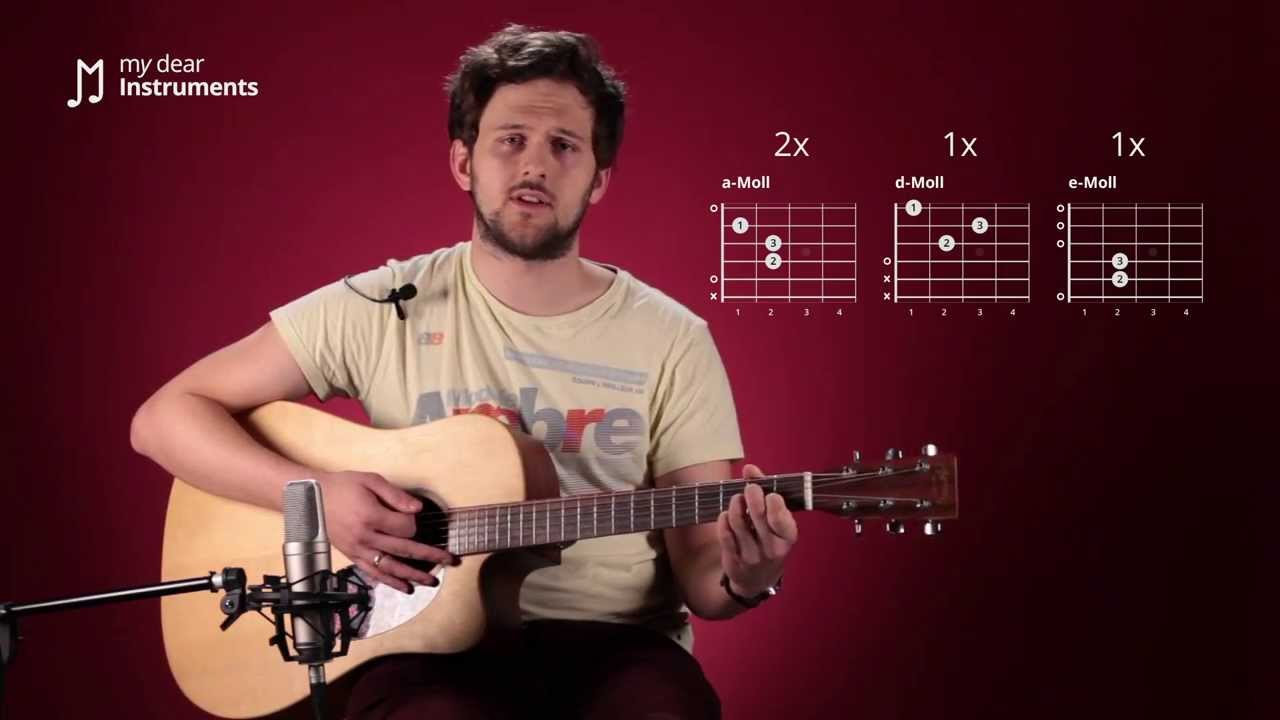 Gitarre lernen - 9/21 Die Akkorde d-Moll, a-Moll und e-Moll