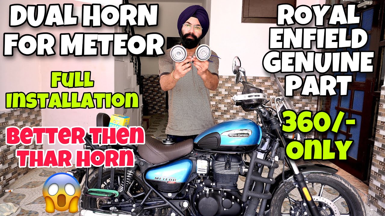 Enhance Your Royal Enfield Meteor 350 with Genuine Dual Horn Accessory | #royalenfieldaccessories