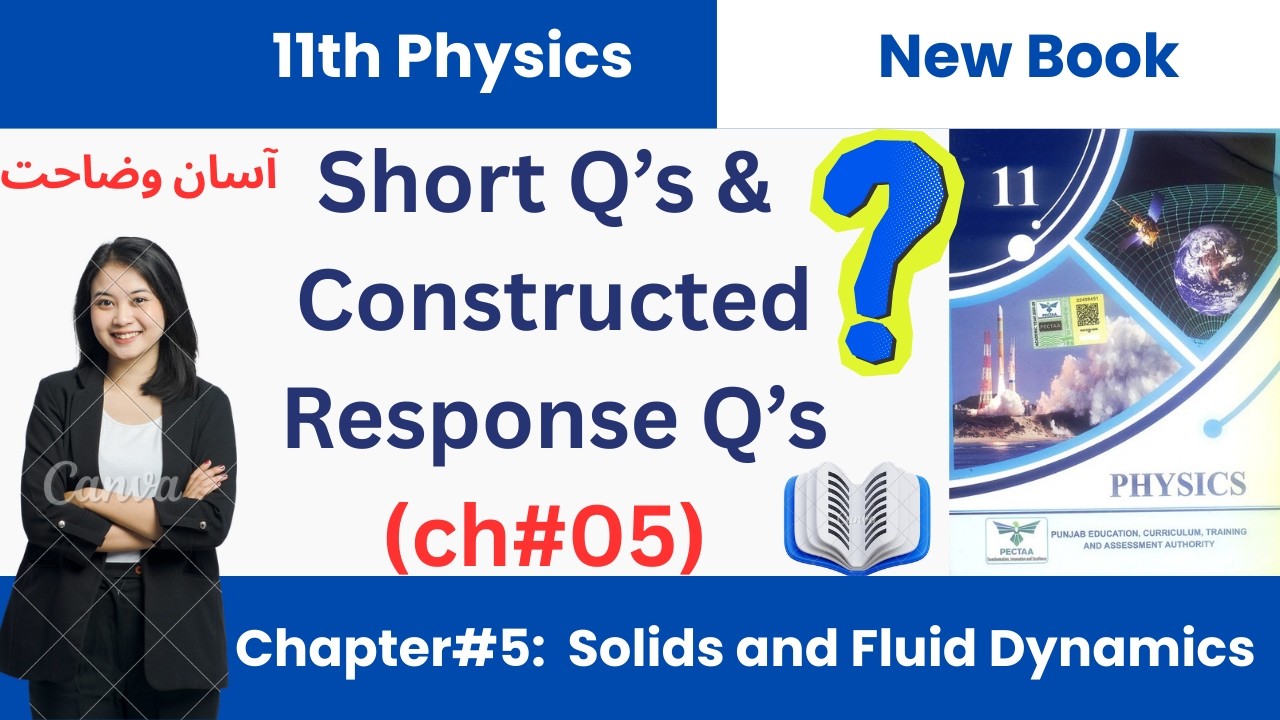 Exercise Short Question and CRQs | Chapter 5 Solids and Fluid Dynamics | 11Th Class Physics New Book