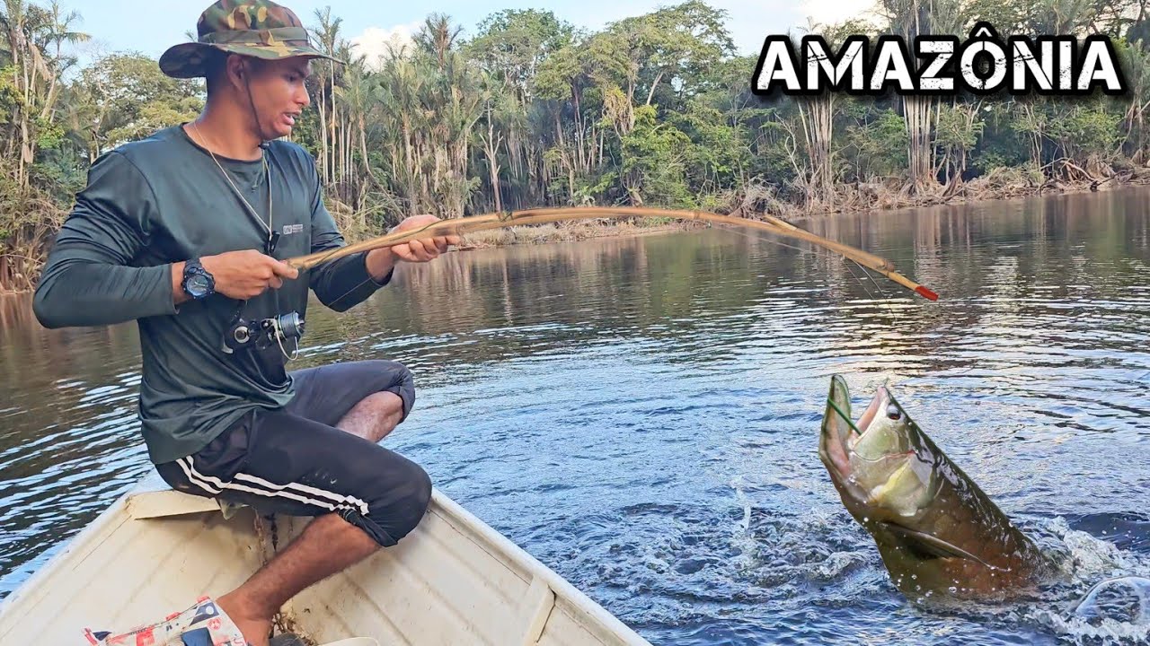 o Maior PEIXE que PESQUEI, em um lago no MEIO da FLORESTA Amazônica @GilTrindadeAm