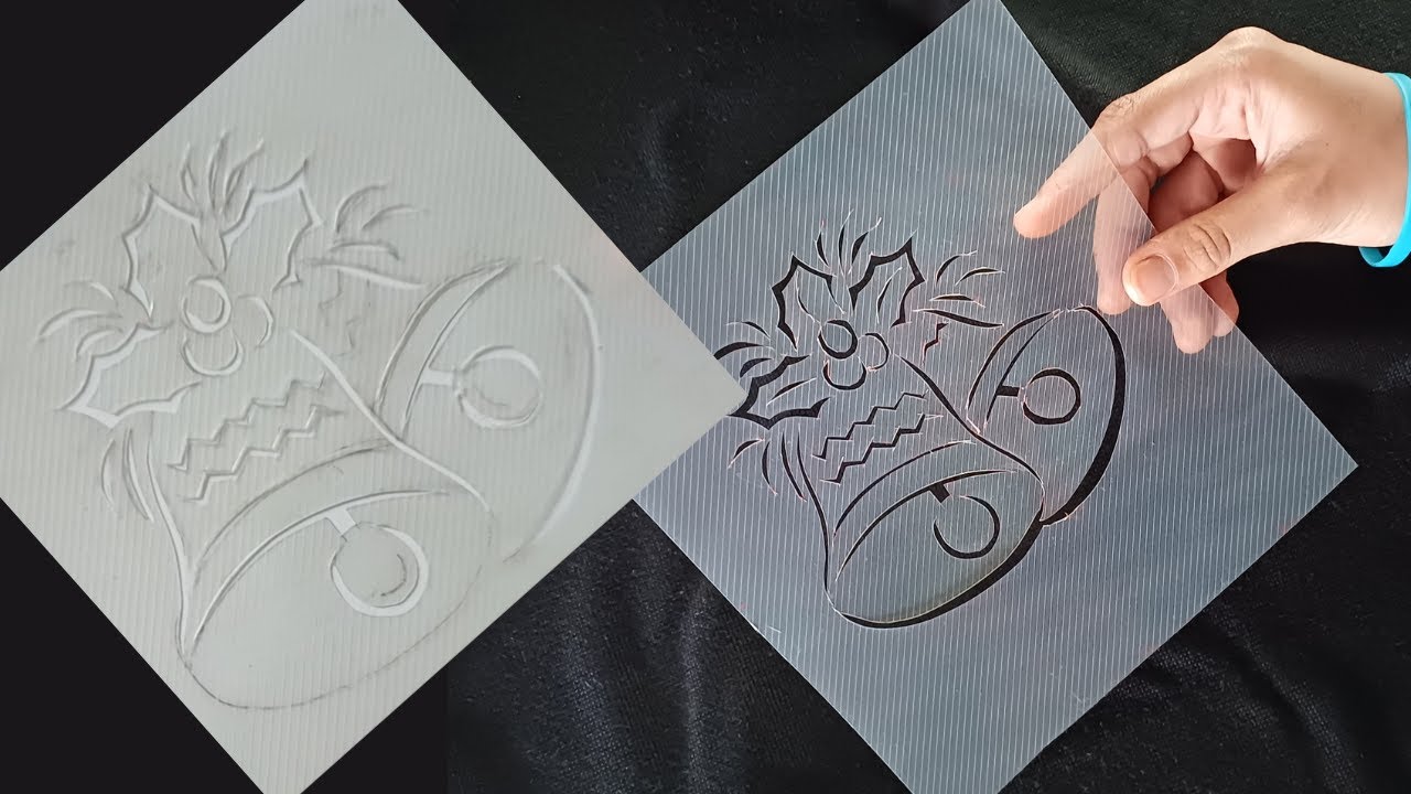 Como Fazer Stencil em casa (Sino de Natal) | Pintura em tecido #natal2025
