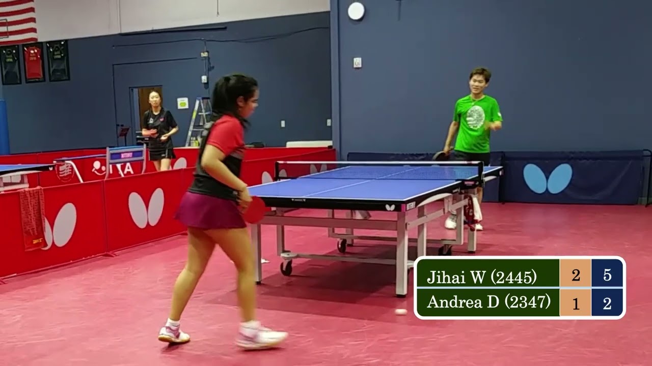 Wang Jihai (2445, pips) vs Andrea Fabiola Diaz (2347) - Bay Area Championship at TTA on 6-5-2022