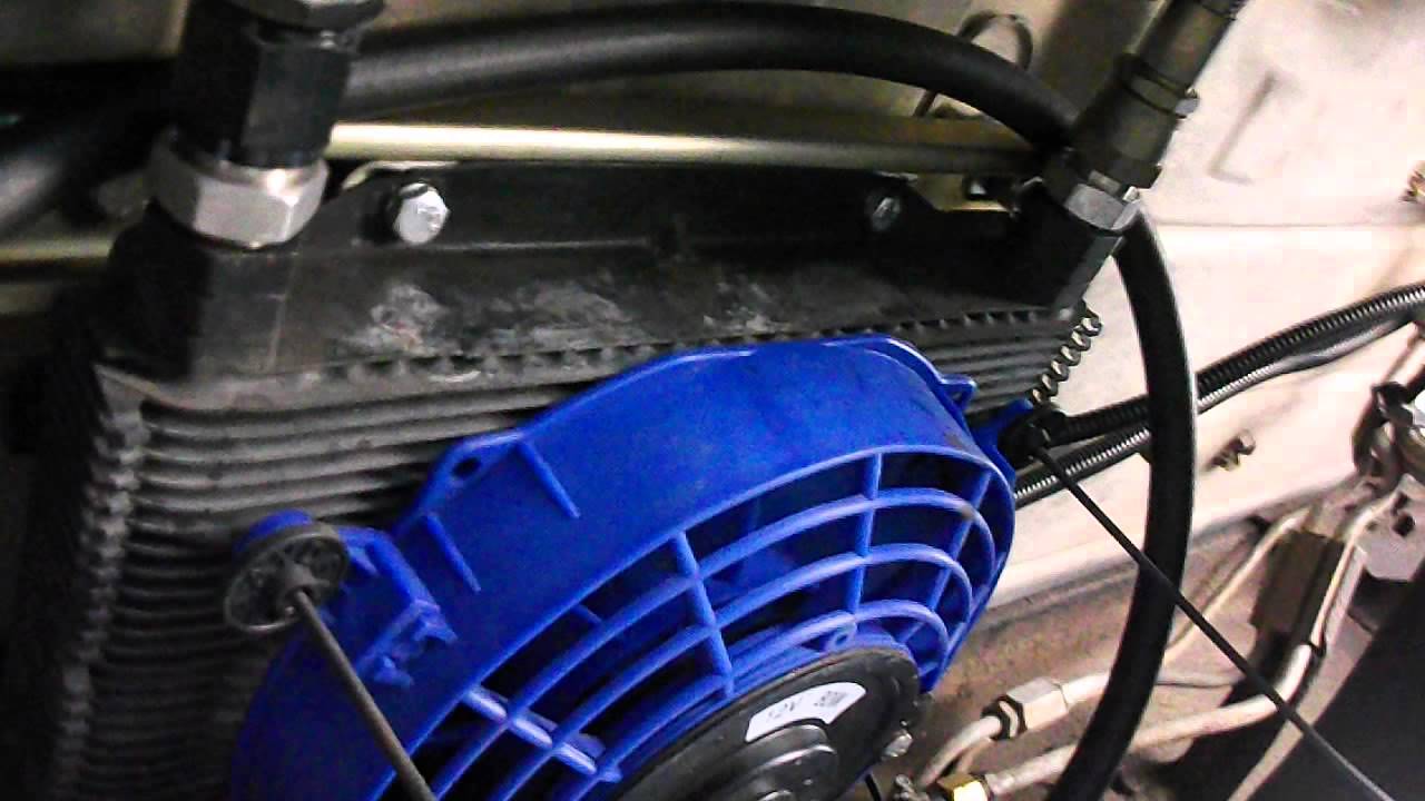 Remote engine oil cooler for 6.5 diesel