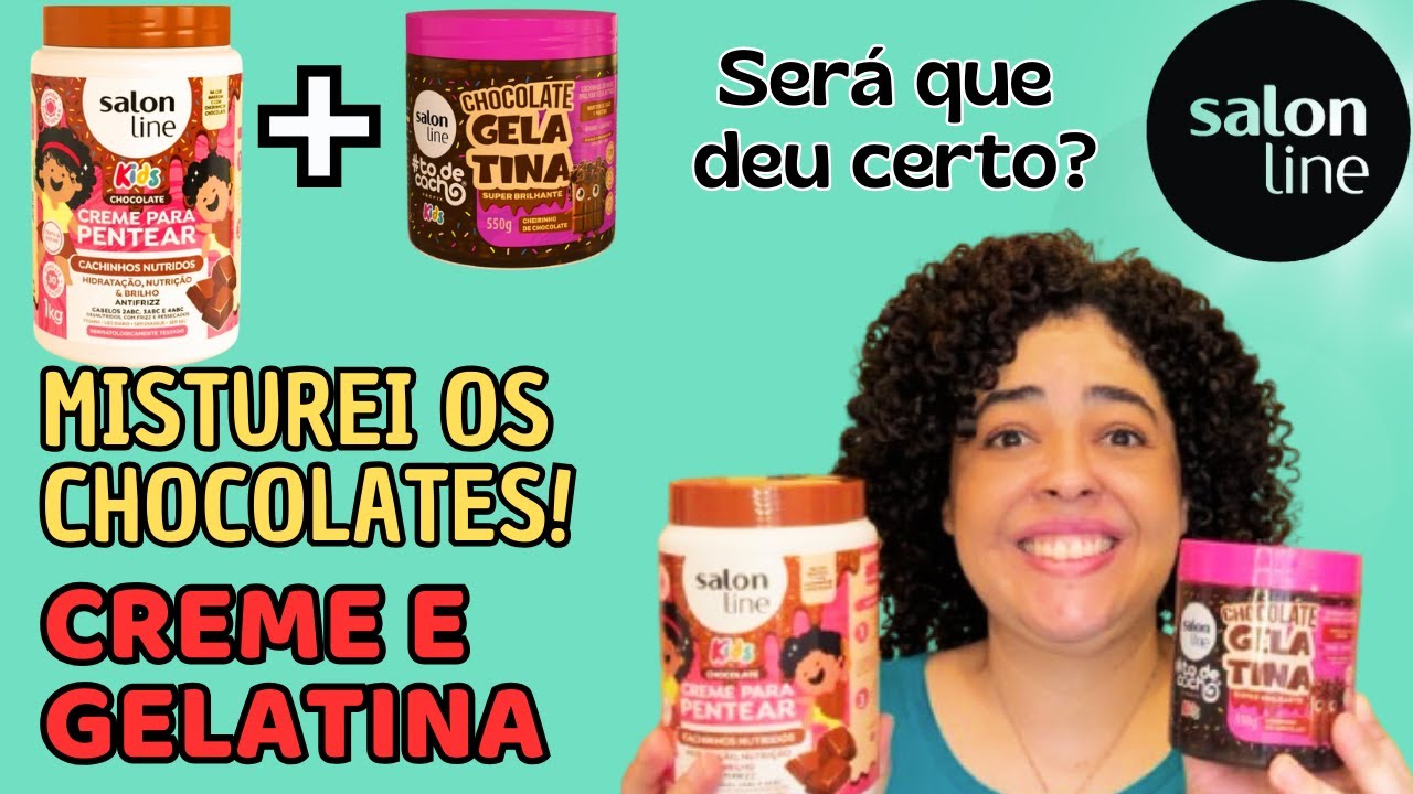GELATINA DE CHOCOLATE SALON LINE com CREME DE CHOCOLATE #migslovers
