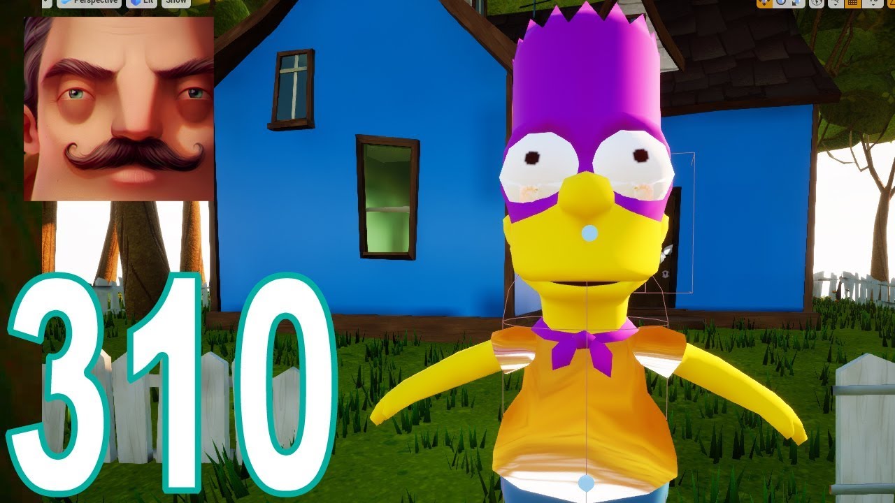 My New Neighbor Bartman (Bart Simpson) Act 1 Hello Neighbor Gameplay Walkthrough