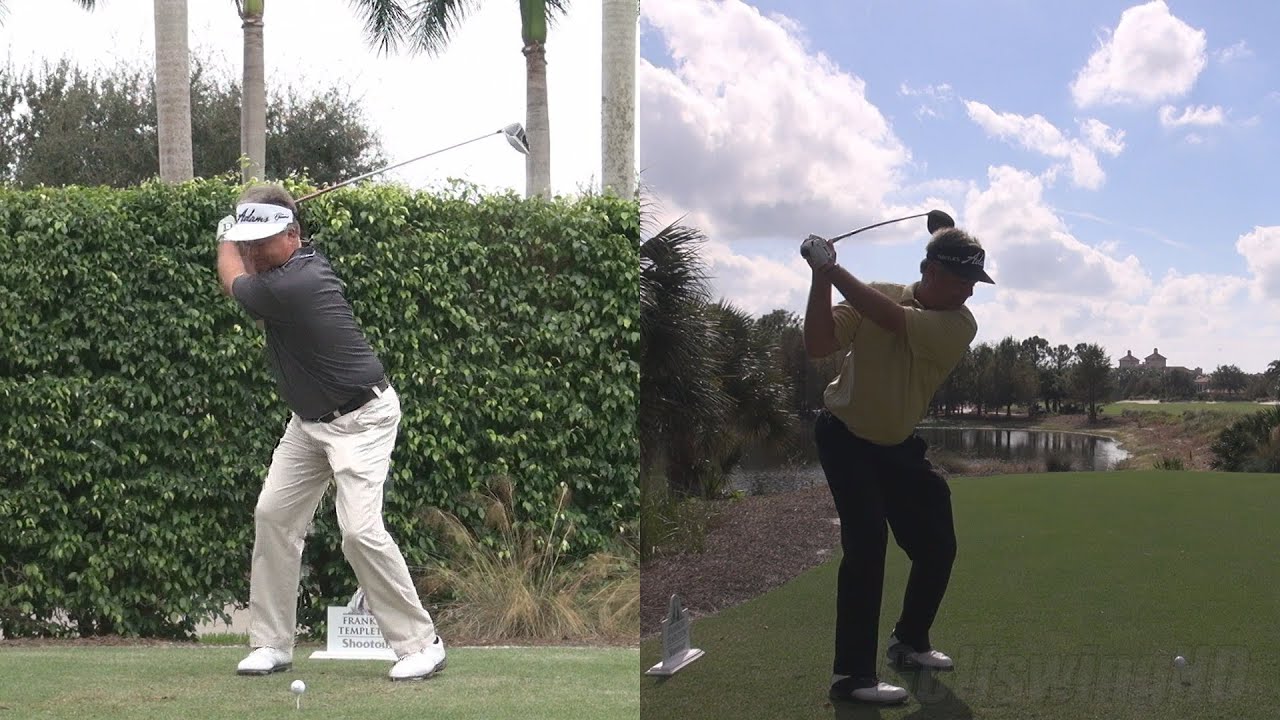 KENNY PERRY - DRIVER GOLF SWING DTL FACE ON REG & SLOW MOTION 1080p HD