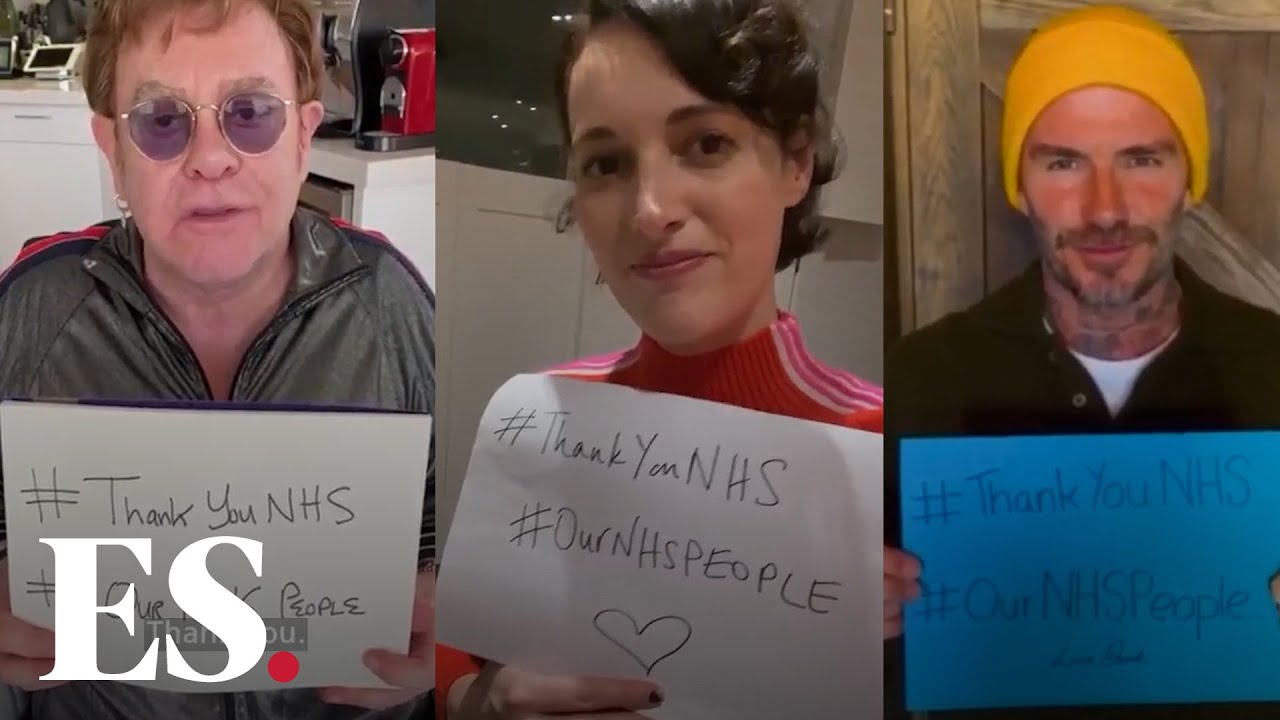 NHS heroes: Phoebe Waller-Bridge, Elton John & David Beckham lead stars in heartwarming thank you