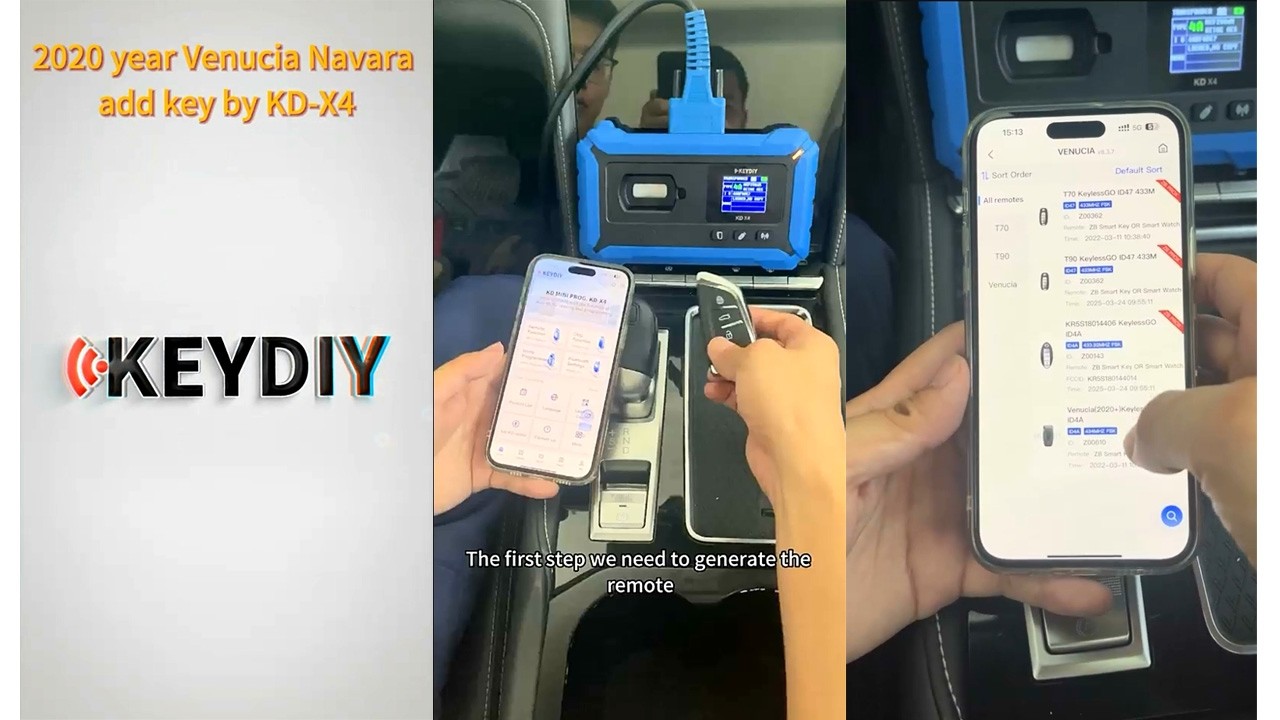 How to Add 2020 Venucia Navara 4A Smart Key with Keydiy KD-X4- OBDII365
