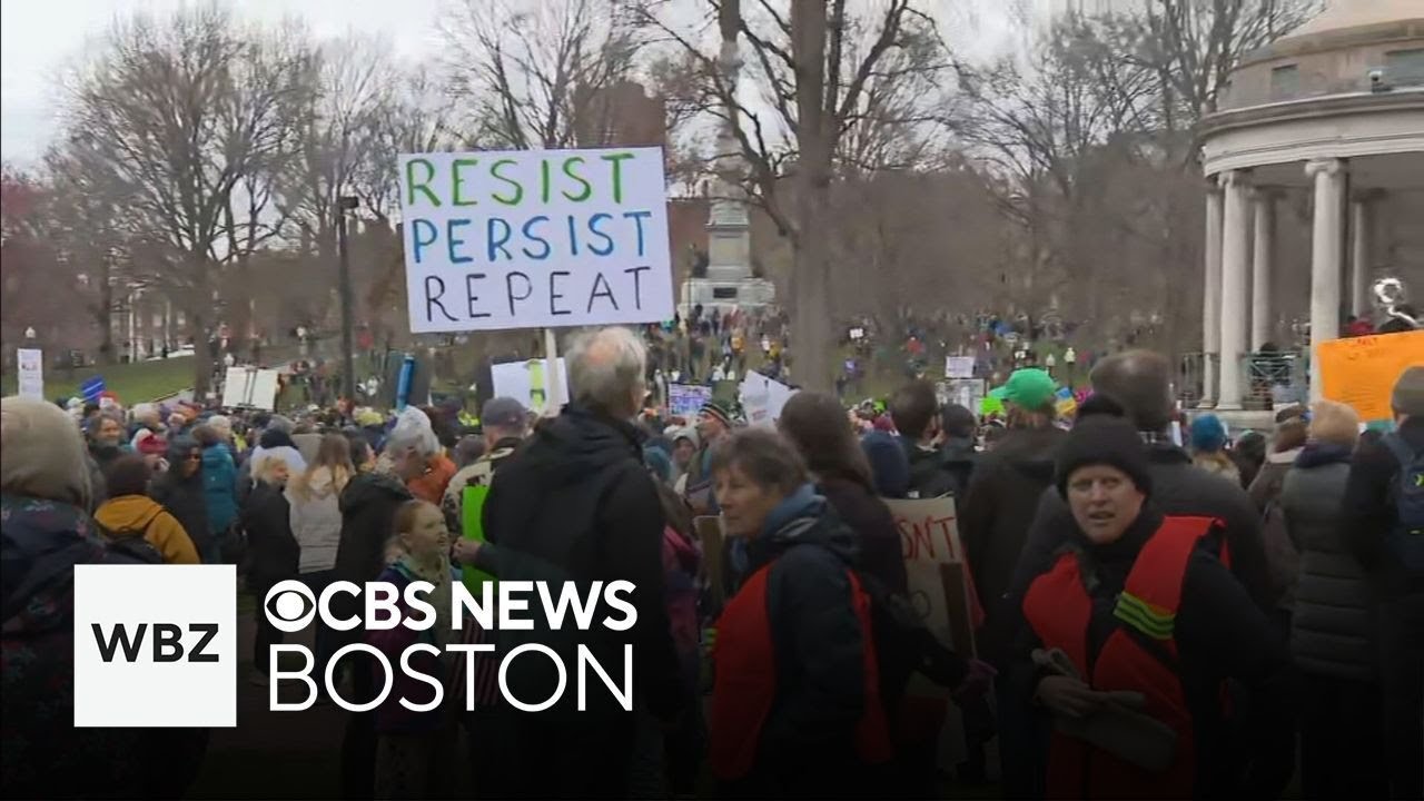 Crowds protest President Trump and Elon Musk at 