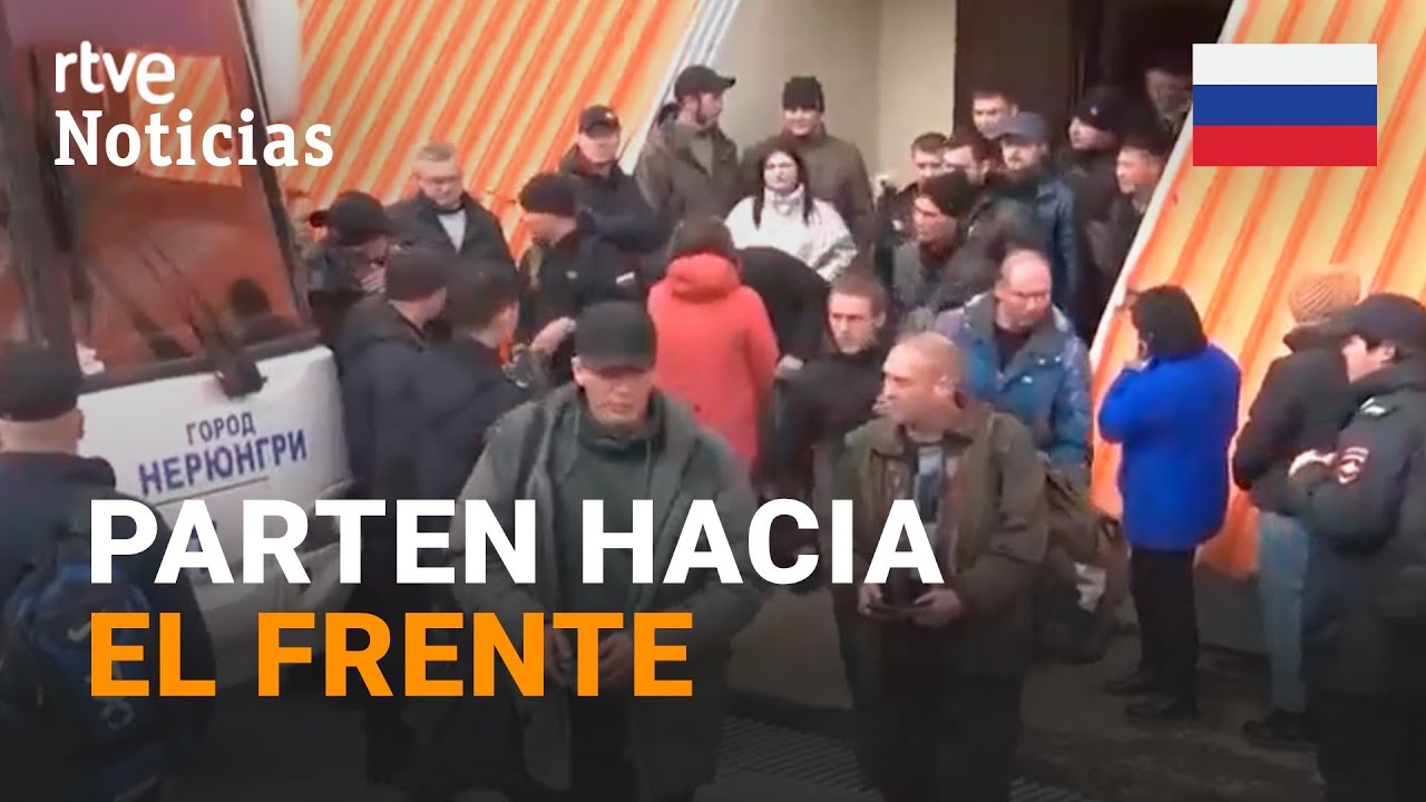 GUERRA UCRANIA: Los primeros RESERVISTAS reclamados por PUTIN ponen rumbo al FRENTE | RTVE