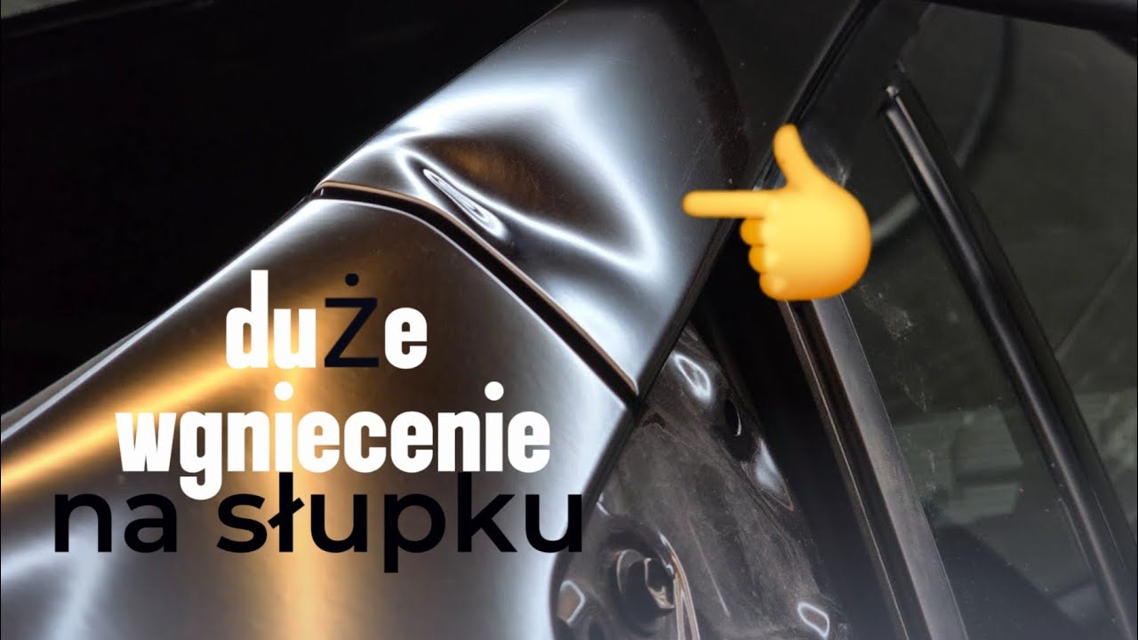 Wyciaganie wgniecenia zlokalizowanego na słupku BEZ lakierowania, #PDR w ARTCAR - Toyota