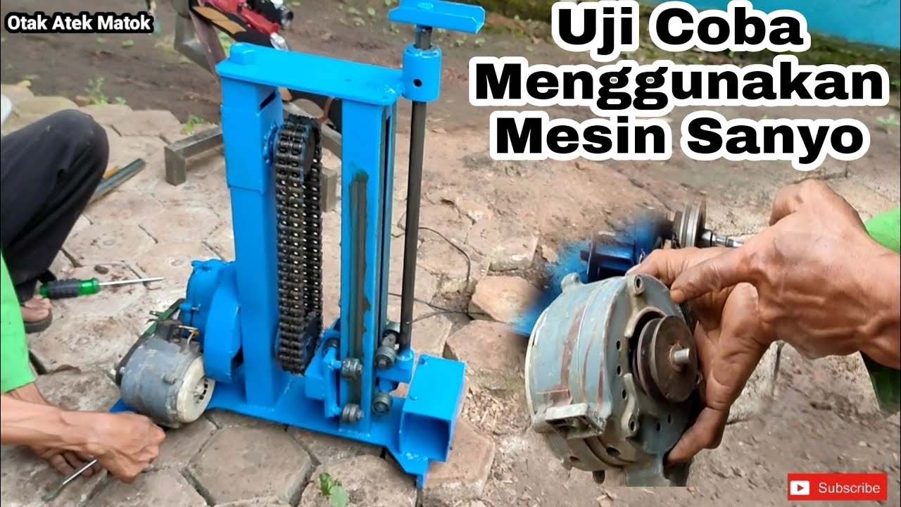 UJI COBA Pompa Rakitan  Menggunakan Mesin Sanyo