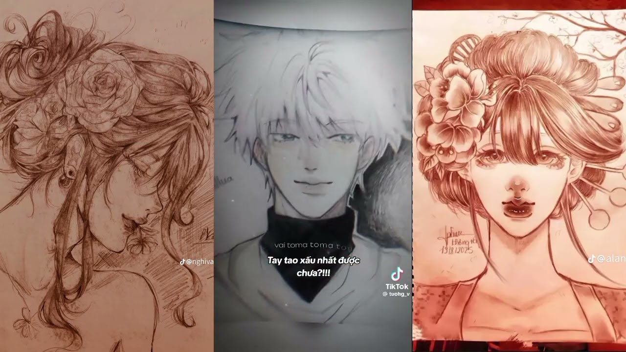 Tổng hợp 🌻 vẽ tiktok 🫟💞🫧❤️🙂&zwj;↕️#art #xuhuongyoutube #artist #anime 