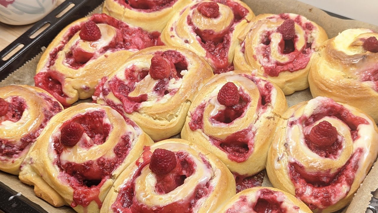 Schnecken zum Vergöttern! Mit Frischkäse und Himbeeren