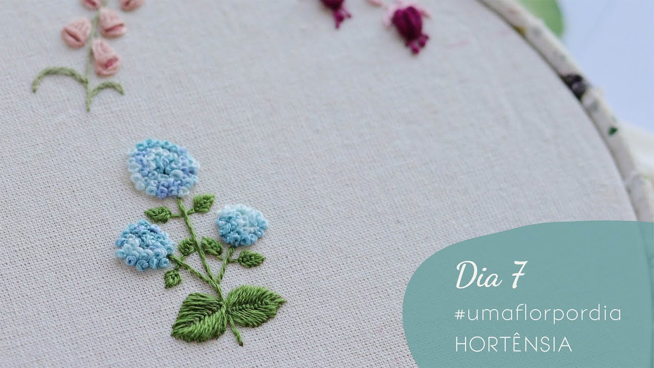 Dia 7 - Hortênsia - DESAFIO UMA FLOR POR DIA