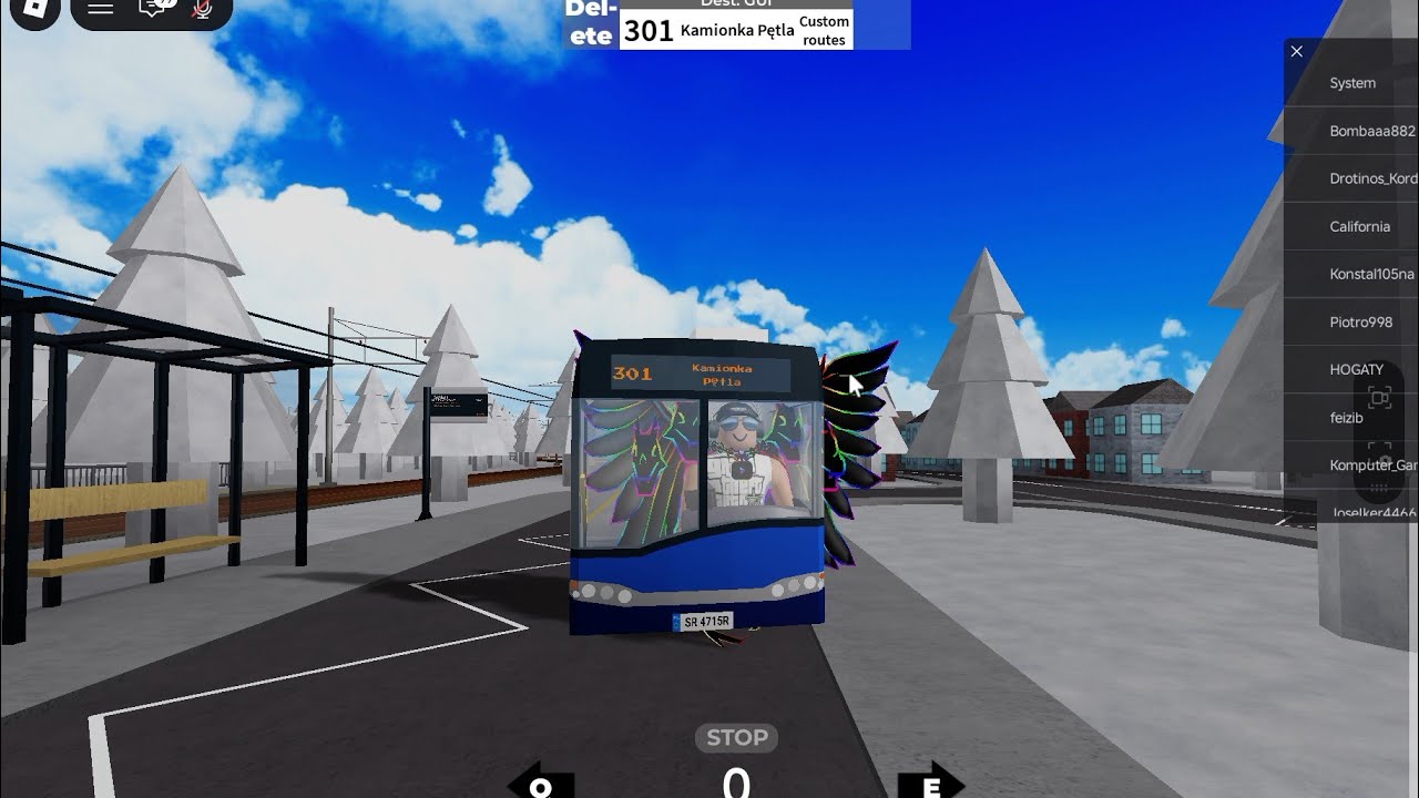 Nid's Buses & Trams Linia 301 kierunek Kamionka pętla w drugim kierunku Rzędzin