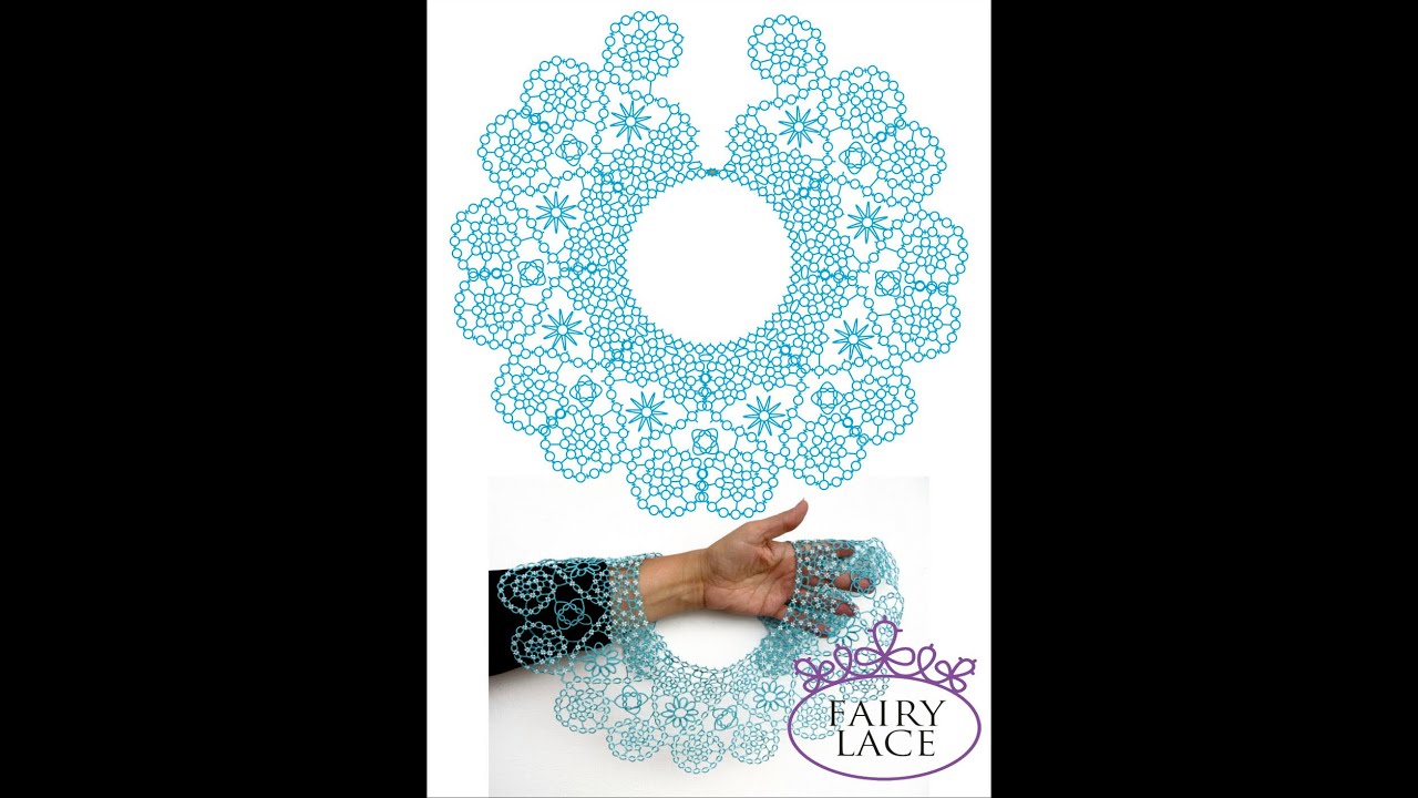 Tatting. Split Ring with Long Picots 