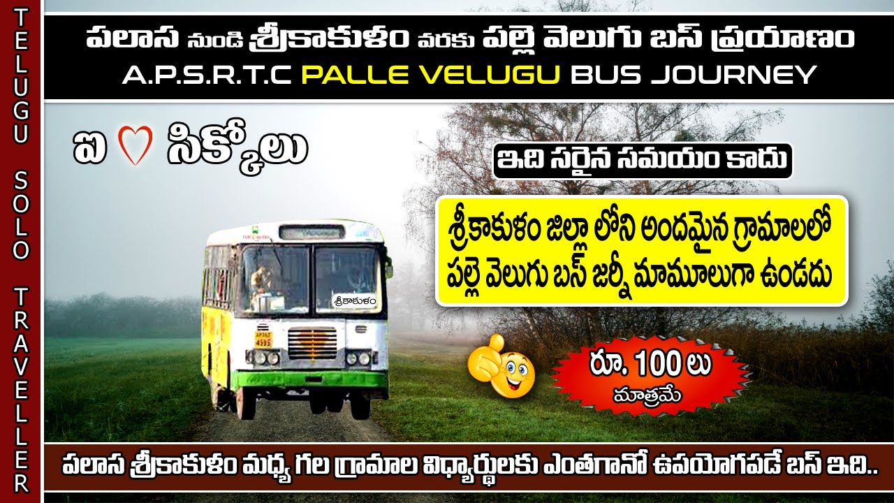 శ్రీకాకుళం మామూలుగా లేదు | Palasa-Srikakulam | APSRTC Palle Velugu Bus Journey | TeluguSoloTraveller