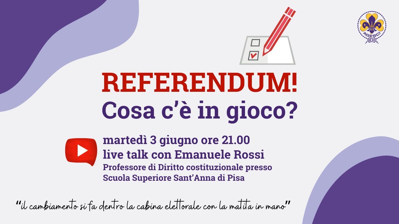 REFERENDUM! Cosa c’è in gioco? Live talk con Emanuele Rossi