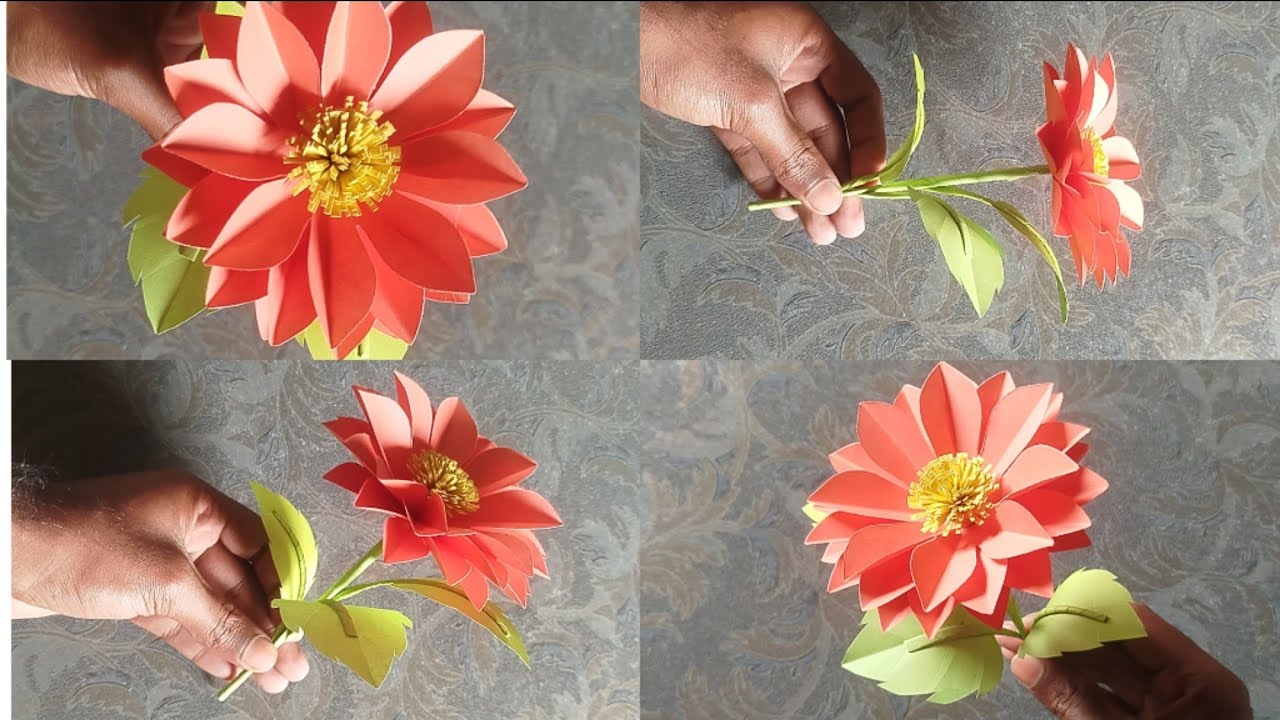 (কাগজ দিয়ে ফুল বানানো) Craft video #craft #viralvideos #subscribe 