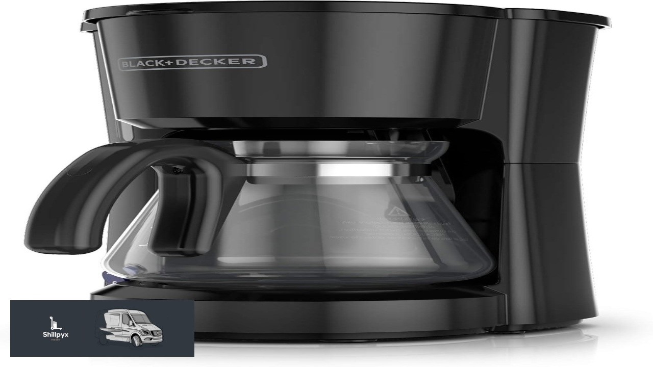 BLACK+DECKER 5 Cup Coffee Maker with On Off Switch Sneak A Cup Feature and Easy View Water