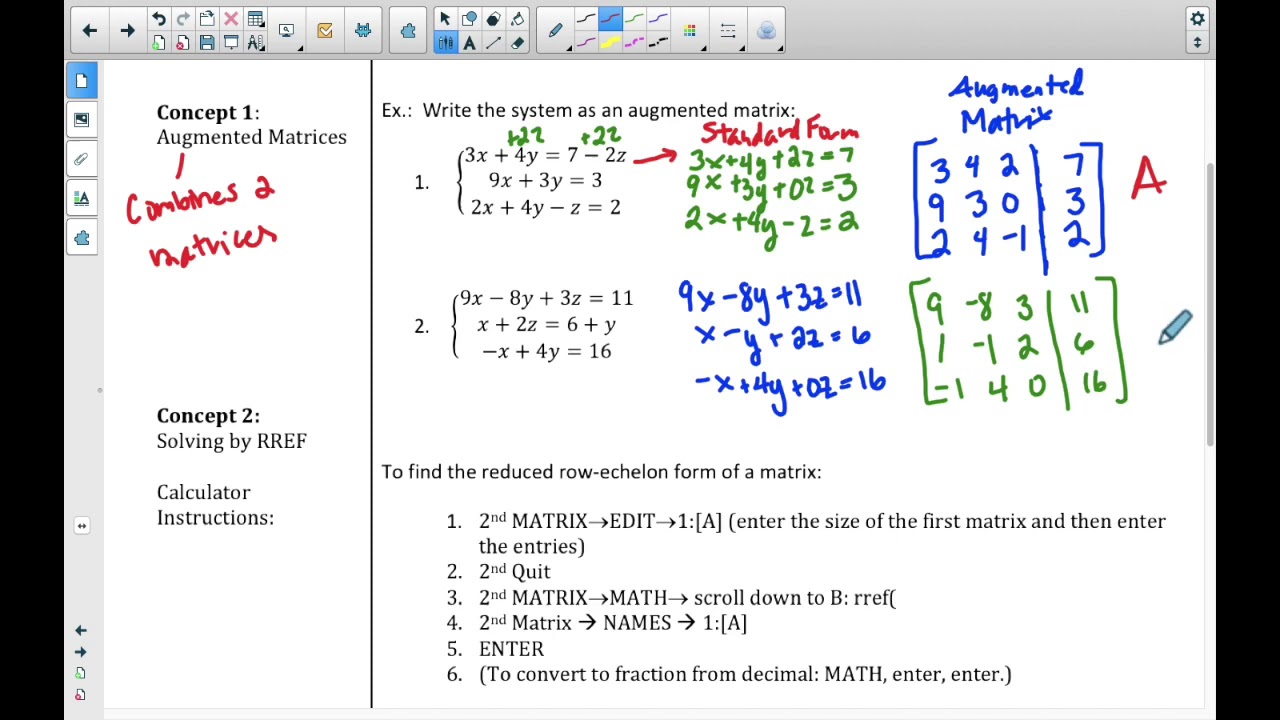 RREF matrices