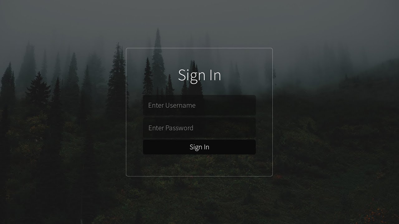 Designing The Sign In Form | HTML & CSS