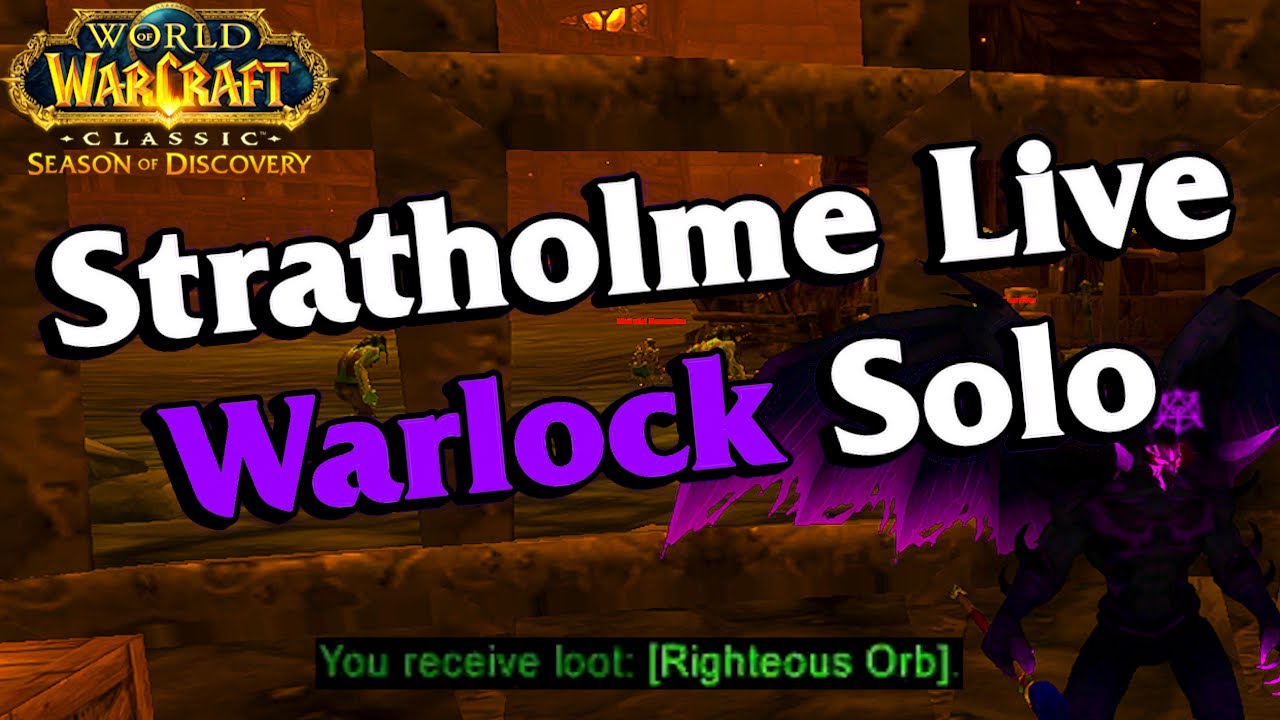 Stratholme Live Solo as Warlock in Season of Discovery