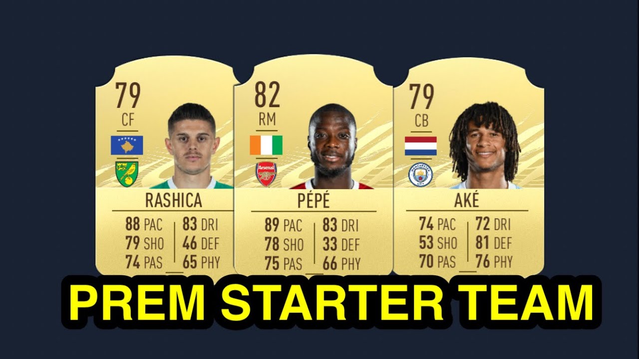 FIFA 22 - PREMIER LEAGUE STARTER SQUAD | OVERPOWERED PREM SQUAD