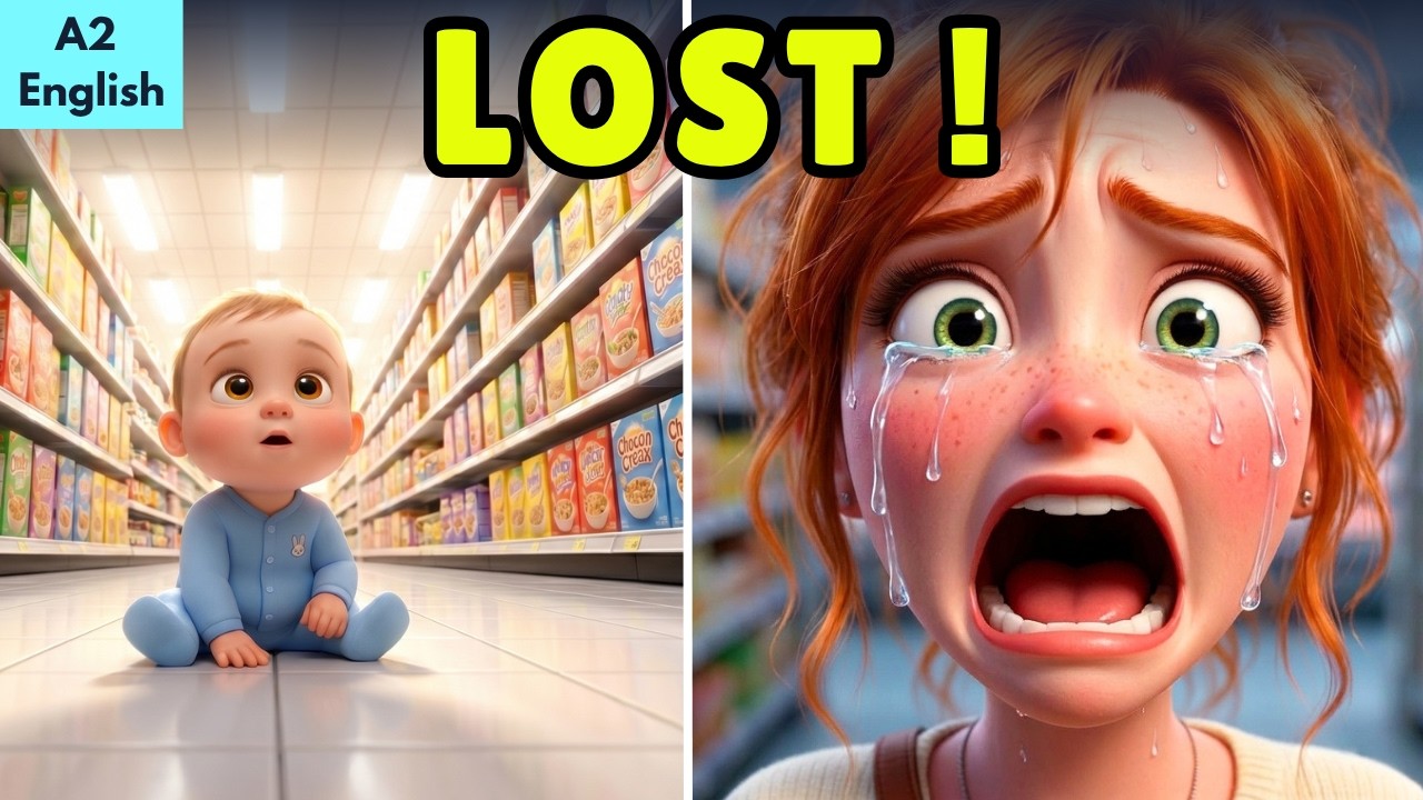 We Lost Our Baby in the Supermarket! 🛒😱 | Easy English Story (A2)
