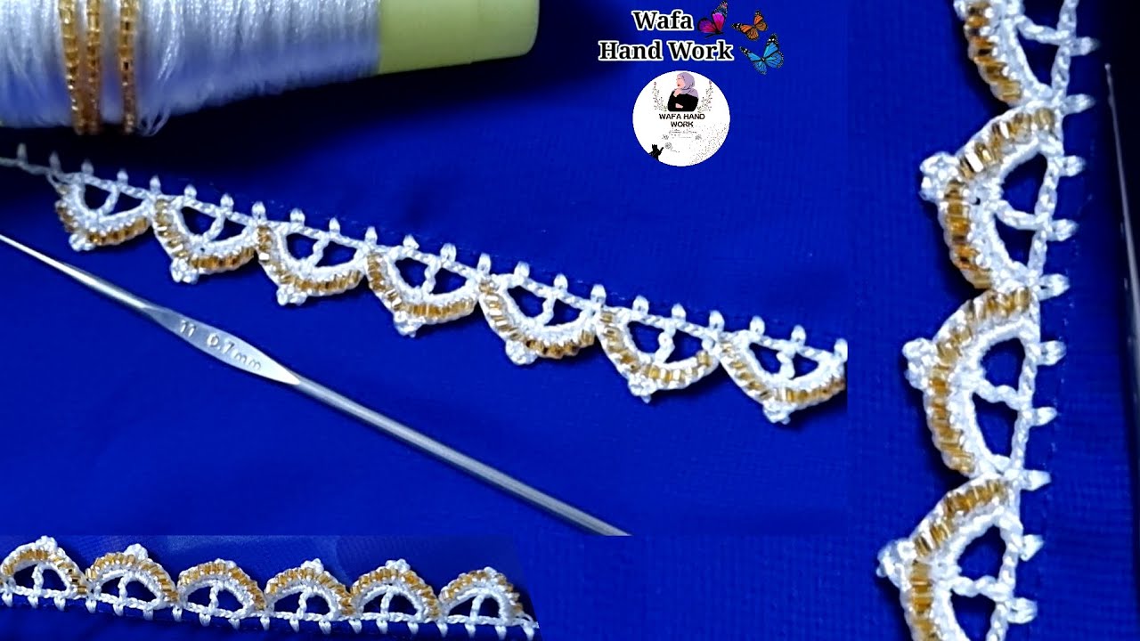 Easy Crochet Dupatta Lace 💥 Beginners crochet | irani Balochi Qureshi Design | Bead