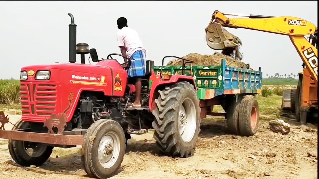 Mahindra 585 di power plus Tractor with fully loaded trolley | Mahindra tractor power | CFV |