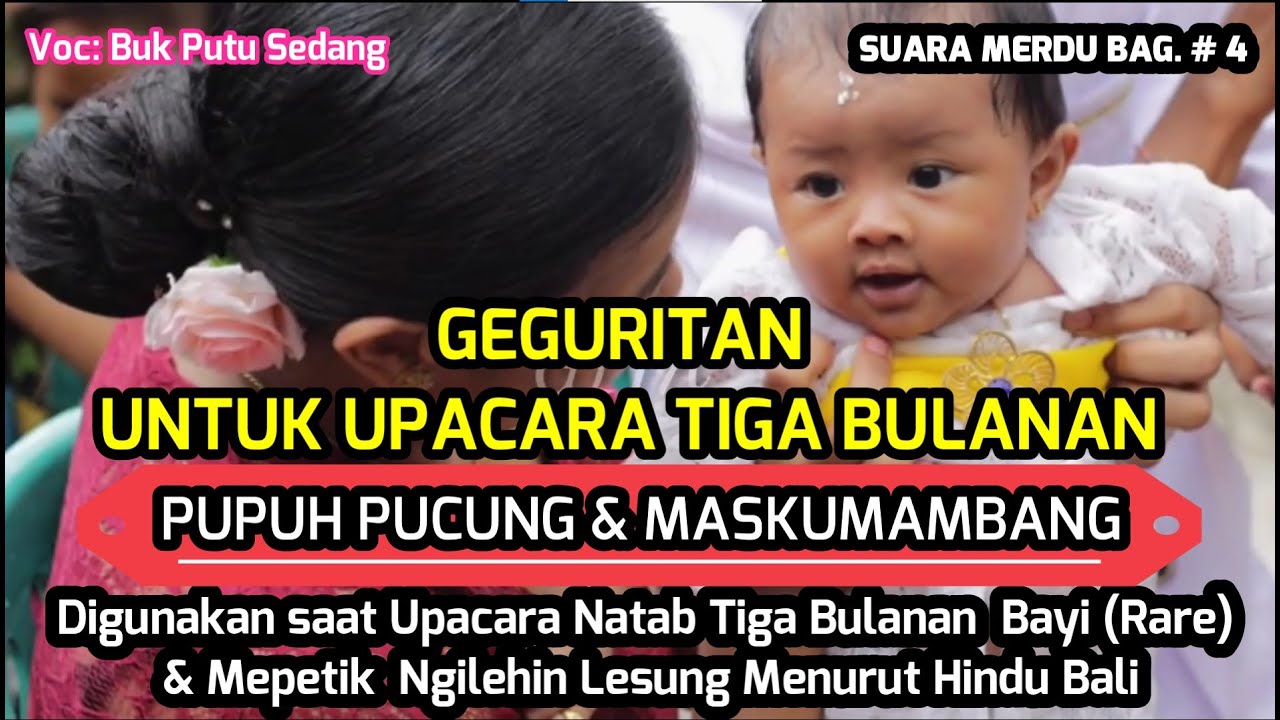 KIDUNG GEGURITAN UNTUK MENGIRINGI UPACARA BAYI TIGA BULANAN (NELU BULANIN) DAN OTONAN (6 BULAN)