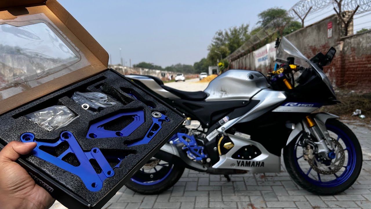 Installing Racing Footrest in R15m 😲 | R15m modified | Techno khan