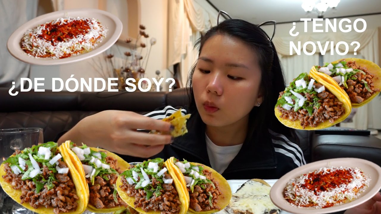 COMIDA MEXICANA (TACOS, HUARACHE) - MUKBANG (ESPAÑOL)