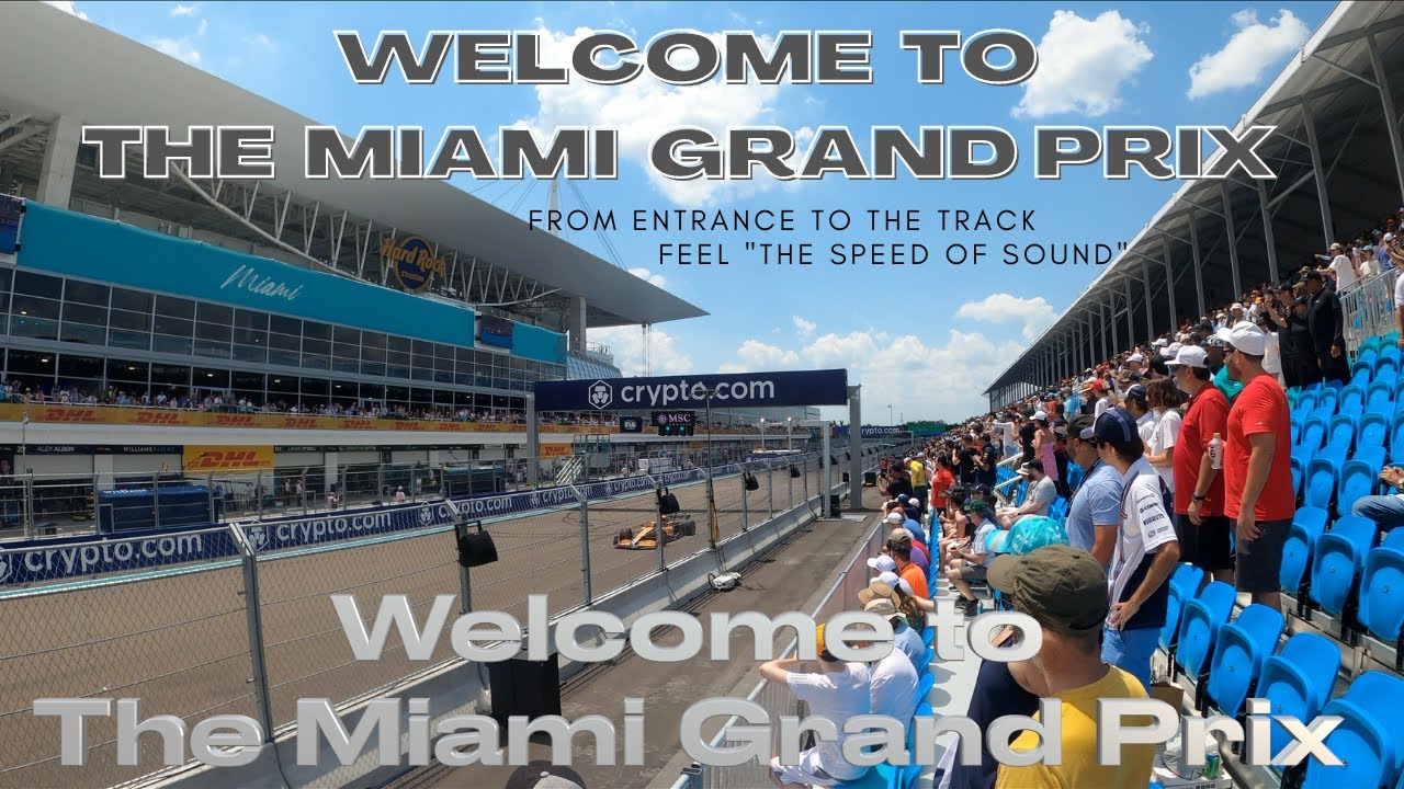 F1 Miami GP Day inside the track and Sound of Engines   4K