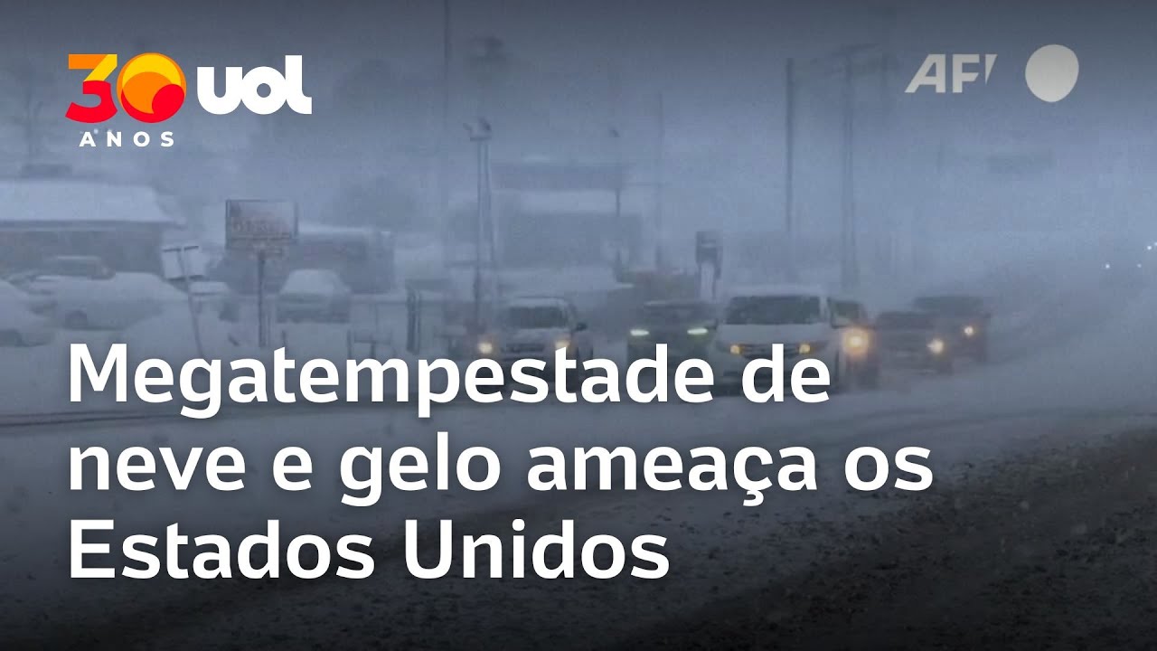 Megatempestade de neve e gelo ameaça os Estados Unidos