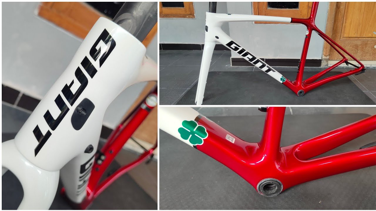 Pearl White Red Candy 🍀🍀🍀Custom Paint Giant TCR Advanced SL