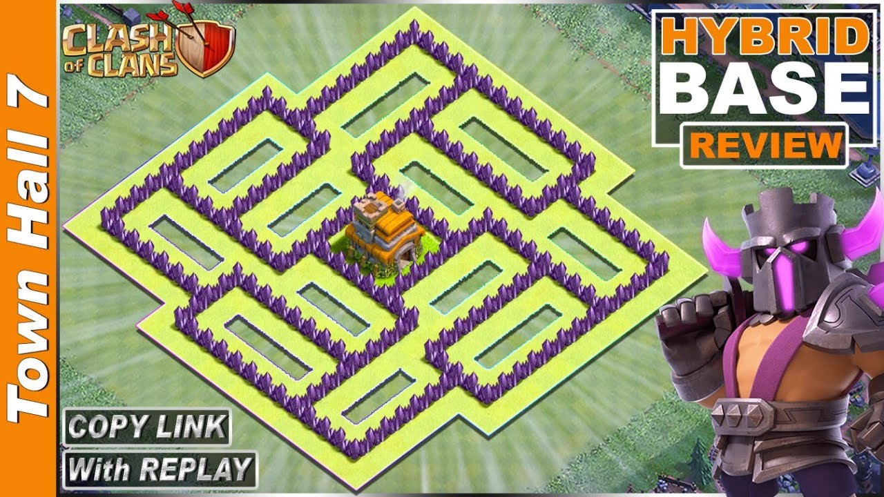НОВАЯ база TH7 HYBRID/TROPHY 2021!! Ссылка на базу Town Hall 7 (TH7) Hybrid - Clash of Clans